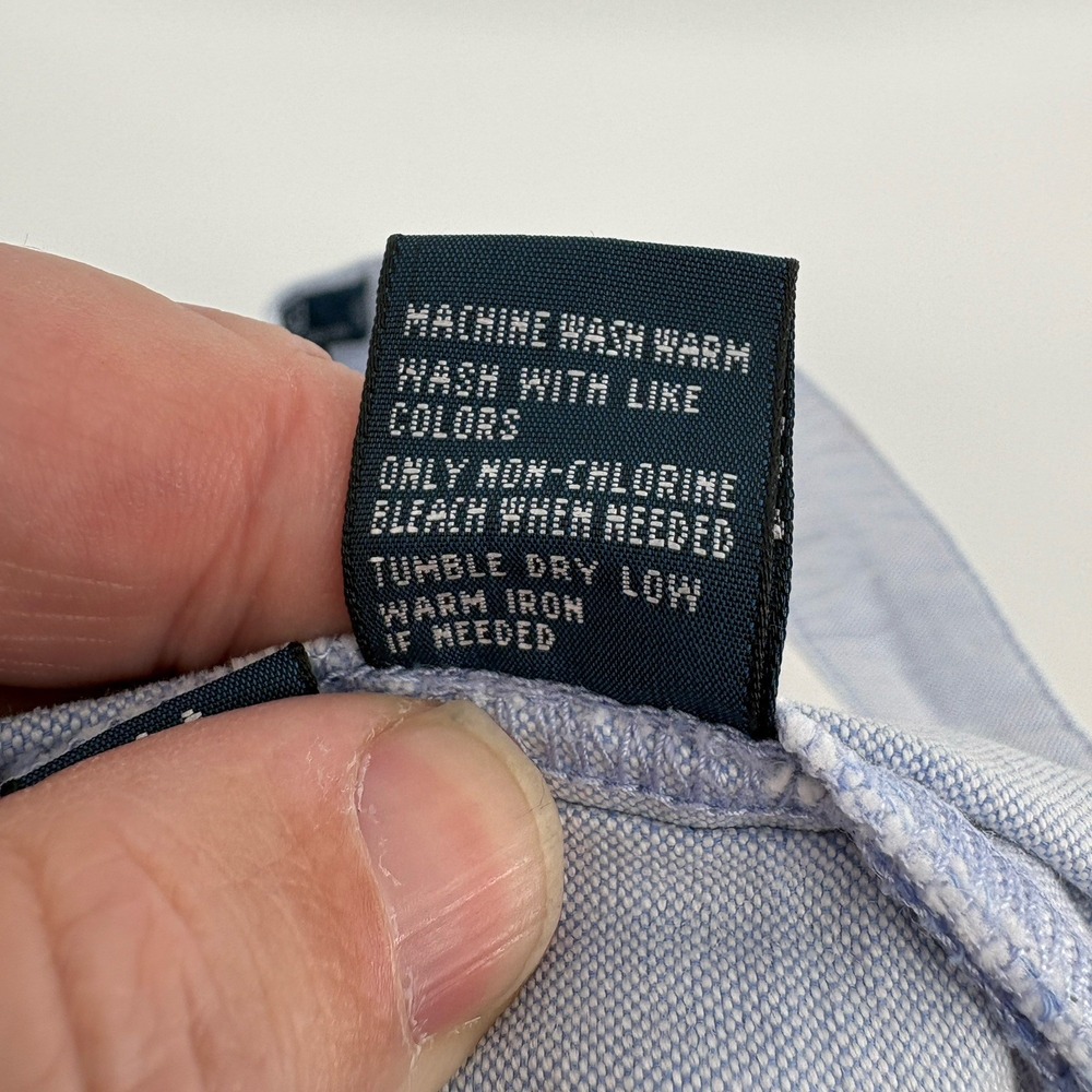 Polo Ralph Lauren Men's 38 Light Blue Tyler Chino Shorts Pleated 90s Preppy - Picture 6 of 7